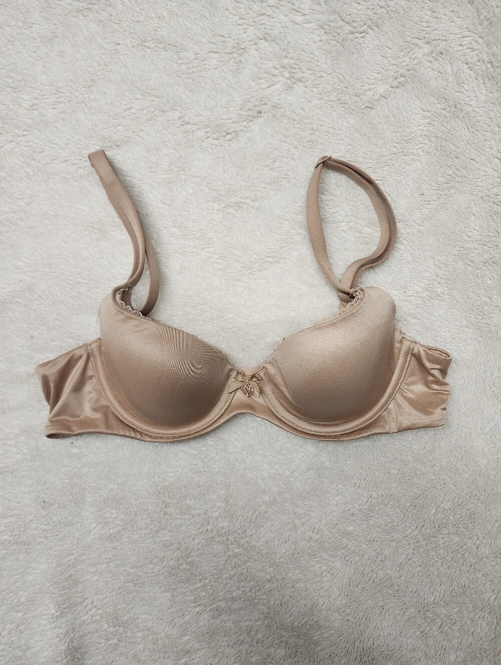 • Victoria's Secret Body By Victoria Lined Demi Bra 32A Beige Tan Underwire